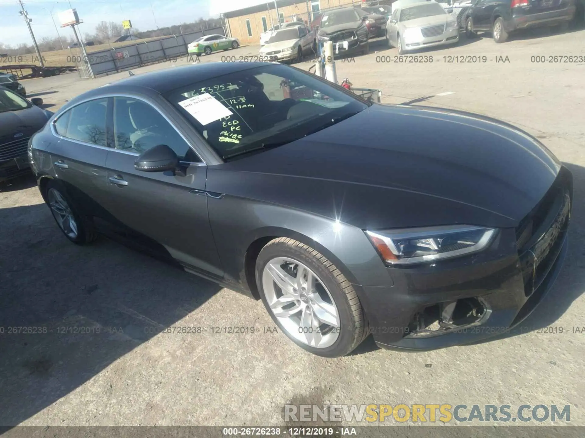 1 Photograph of a damaged car WAUANCF58KA054778 AUDI A5 2019