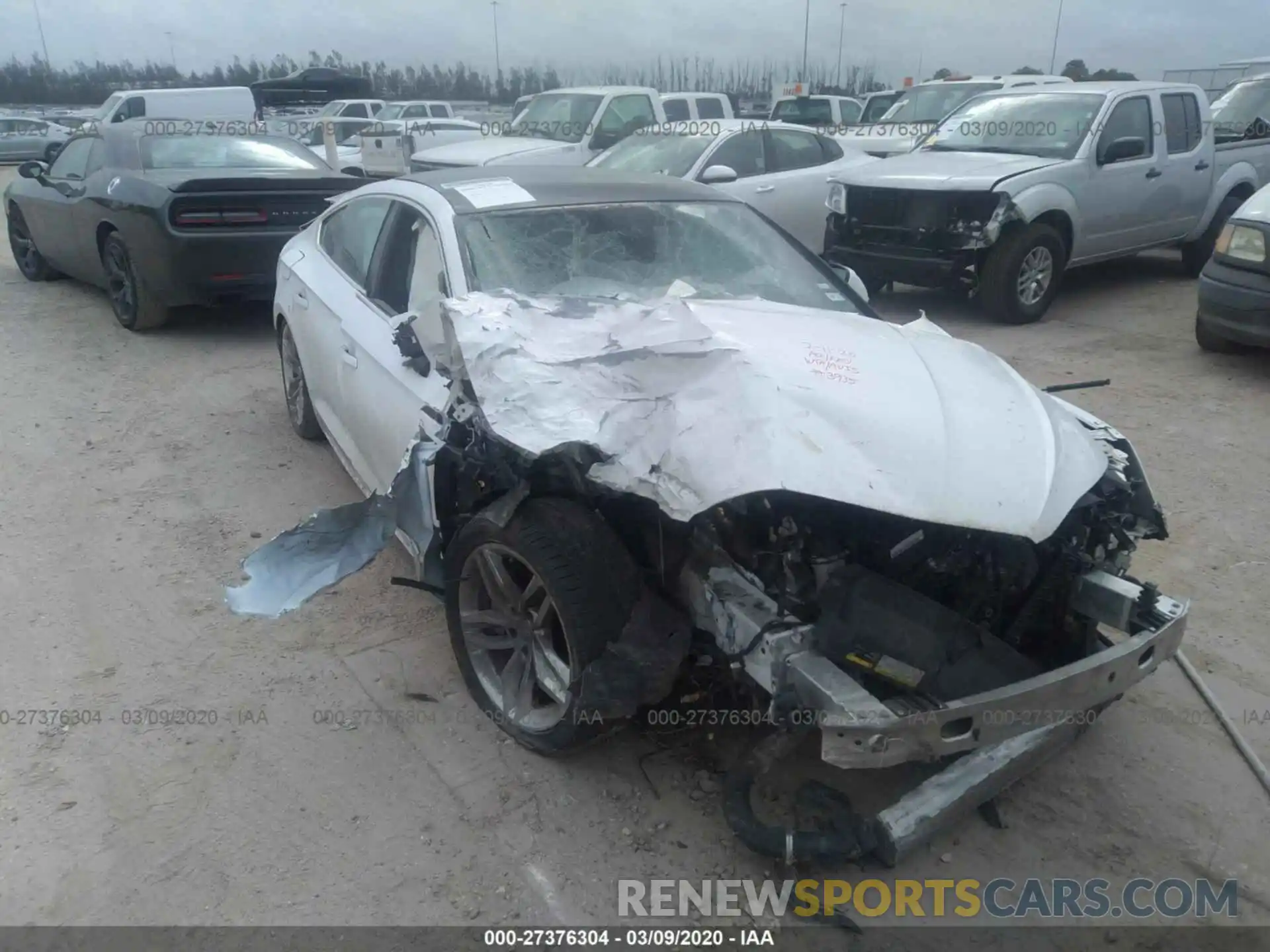 1 Photograph of a damaged car WAUANCF5XKA063935 AUDI A5 2019