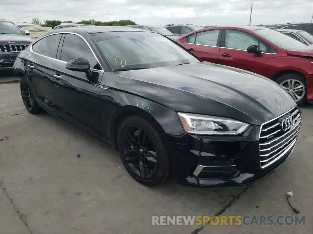 1 Photograph of a damaged car WAUBNCF53KA095856 AUDI A5 2019