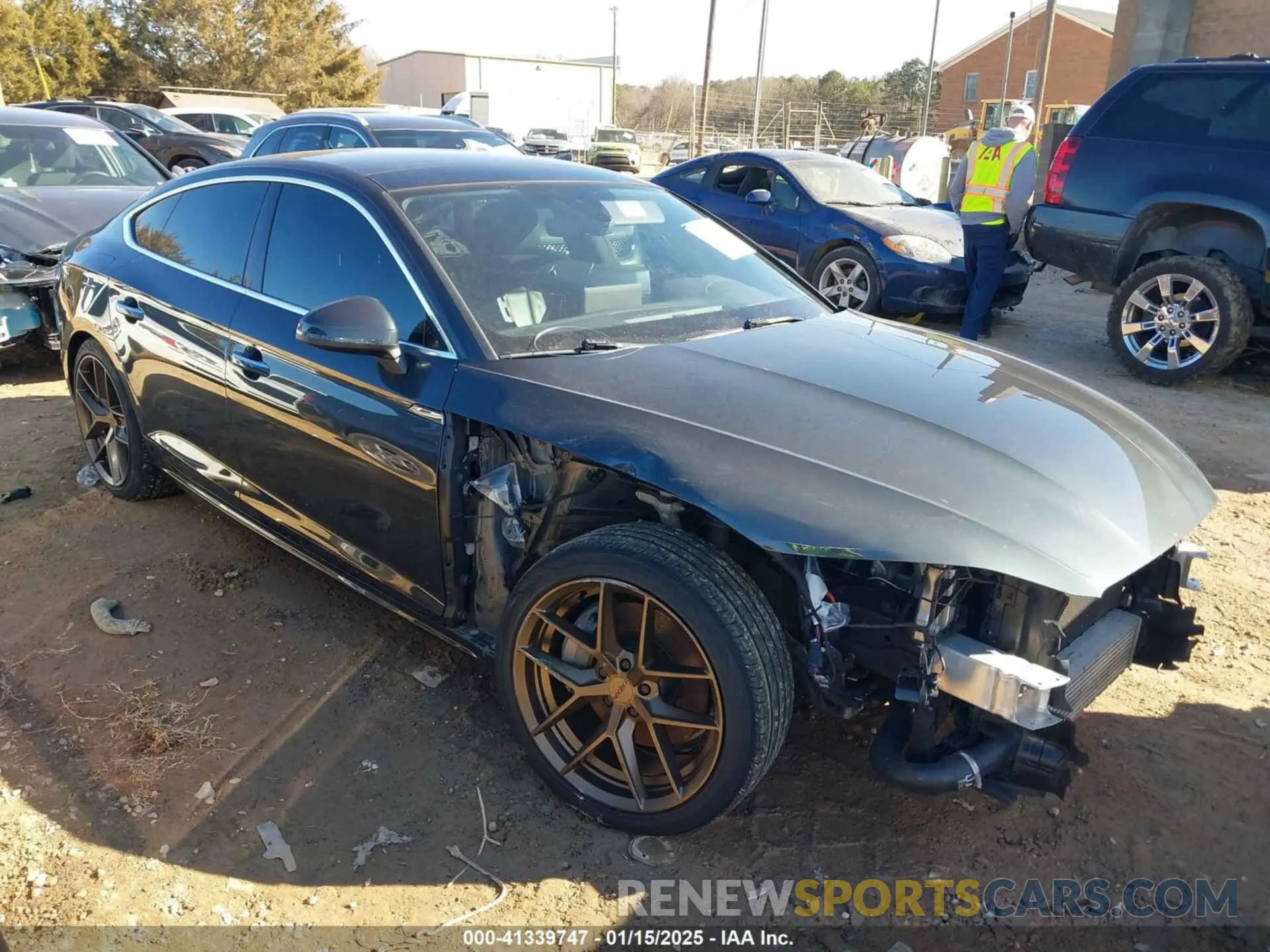 1 Photograph of a damaged car WAUBNCF55KA018020 AUDI A5 2019