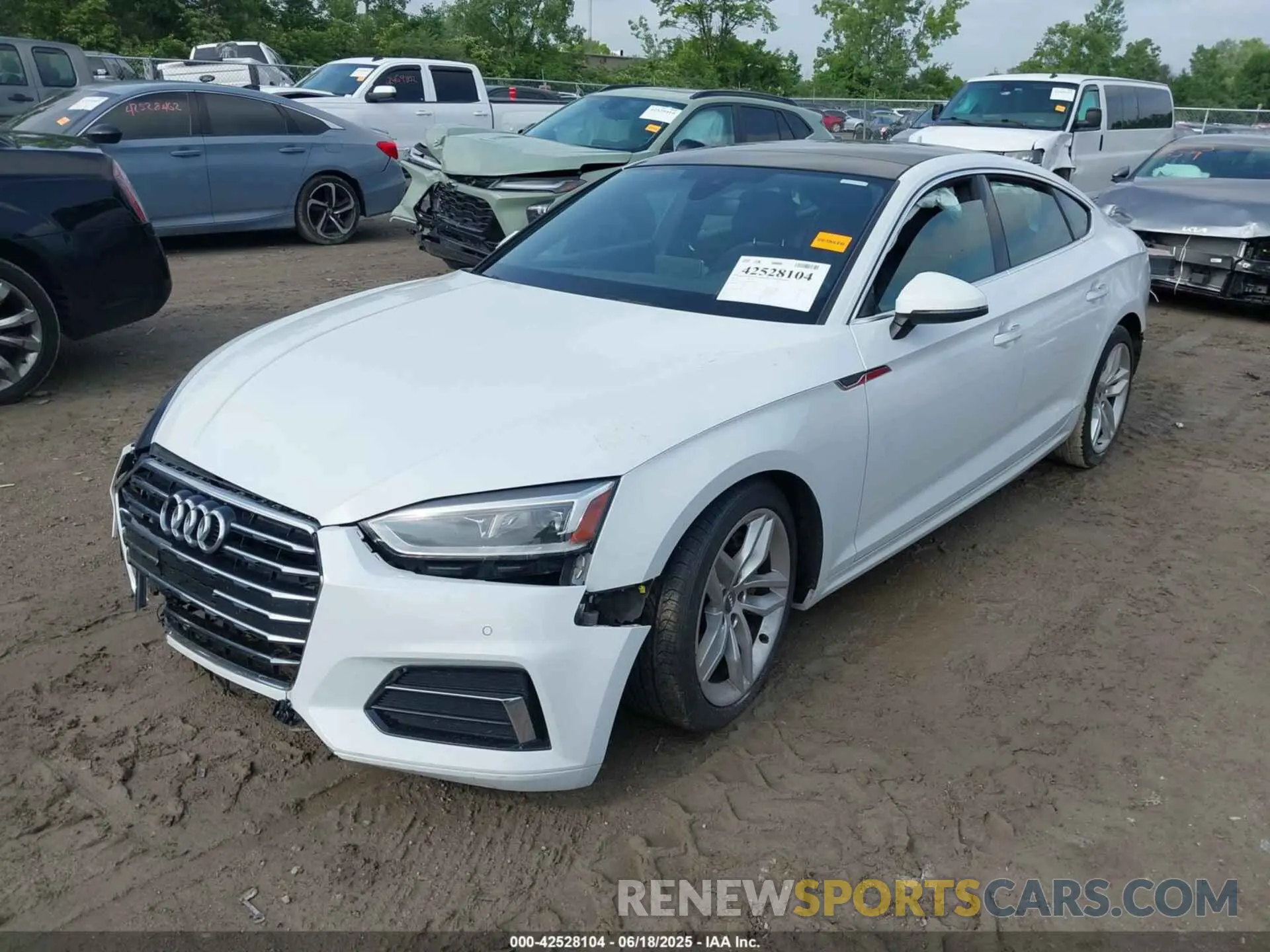 2 Photograph of a damaged car WAUBNCF56KA015689 AUDI A5 2019