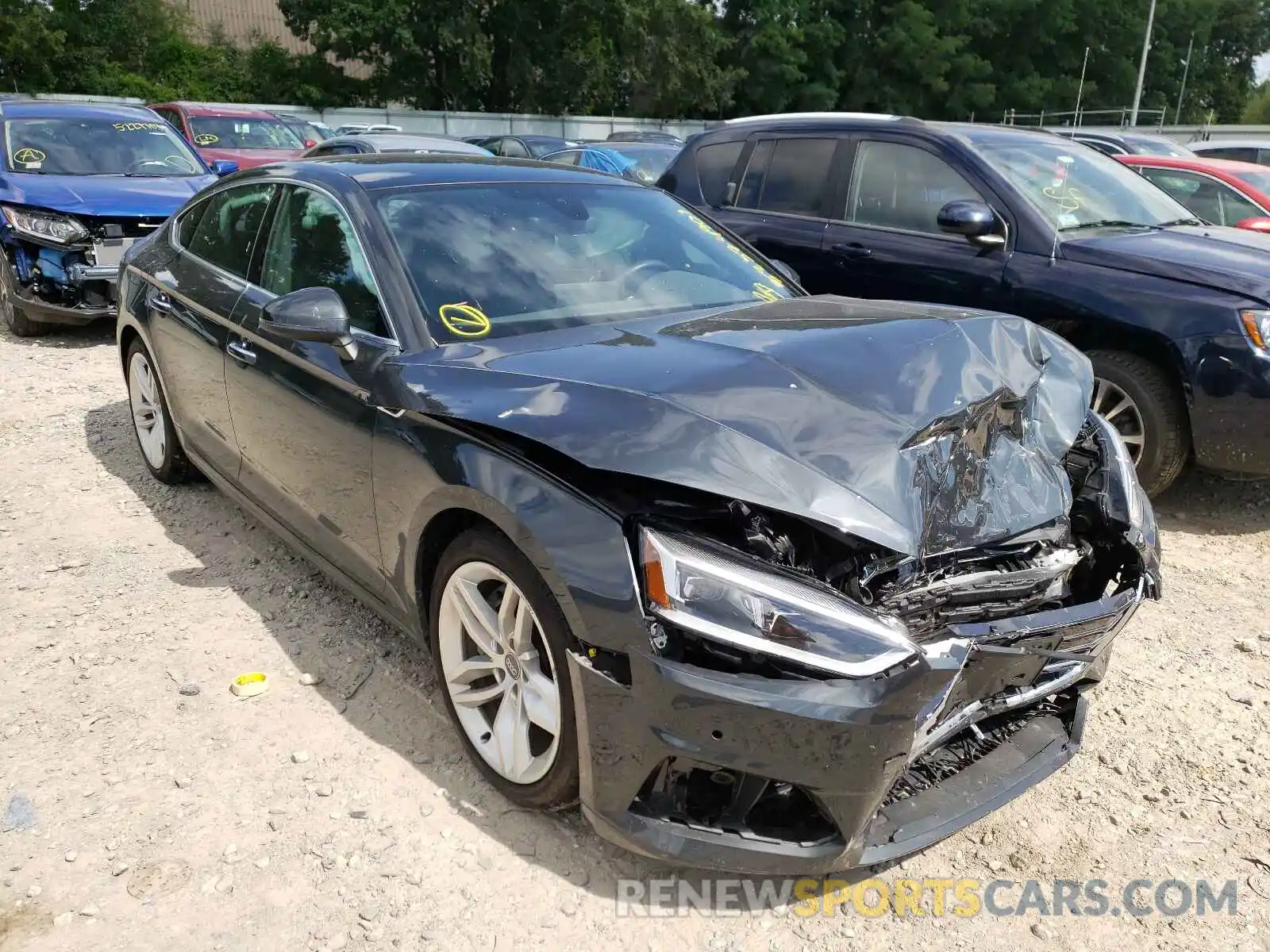 1 Photograph of a damaged car WAUBNCF58KA079314 AUDI A5 2019