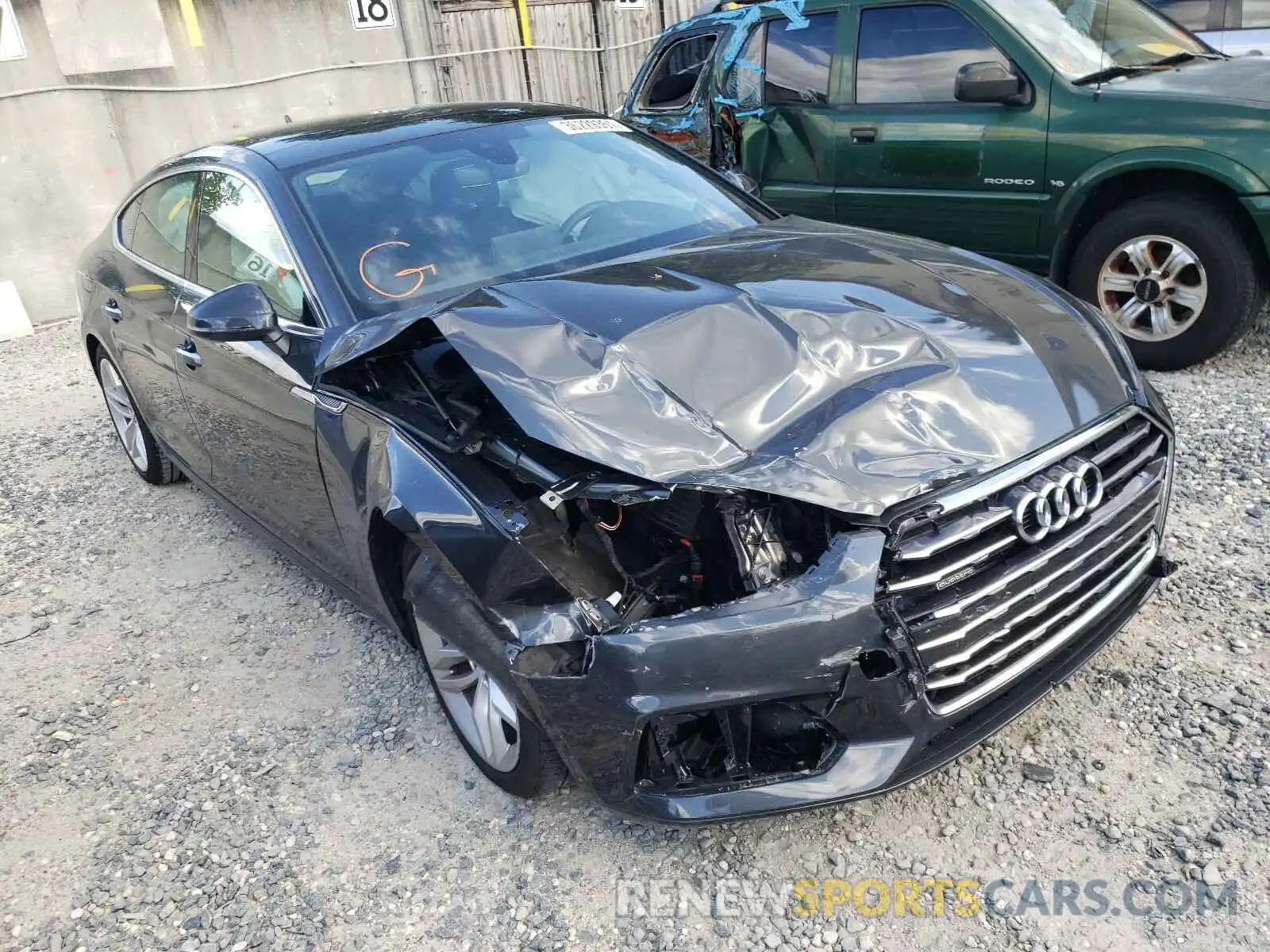 1 Photograph of a damaged car WAUBNCF5XKA092565 AUDI A5 2019