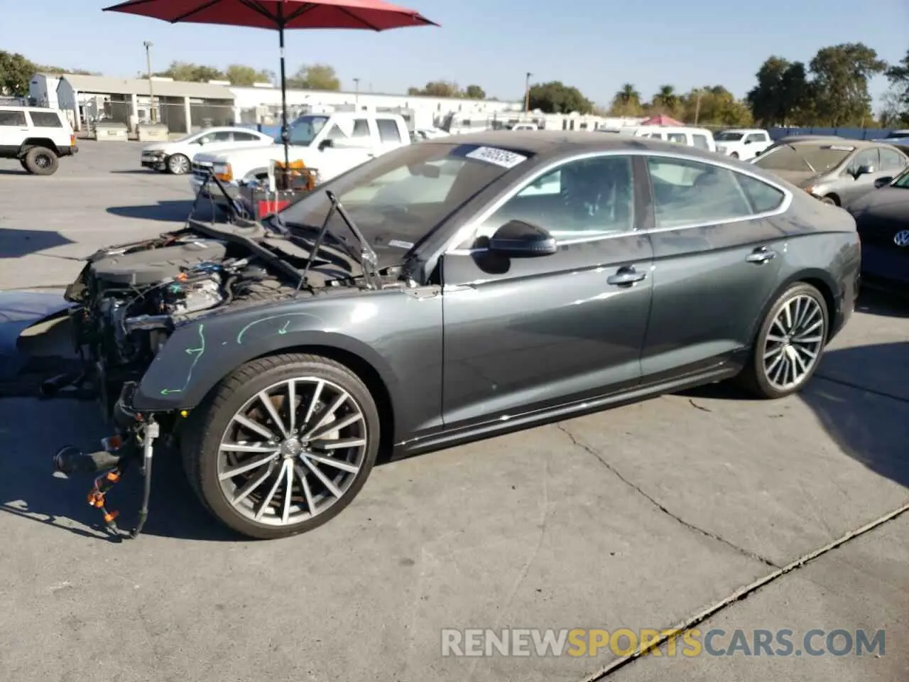 1 Photograph of a damaged car WAUCNCF57KA016659 AUDI A5 2019