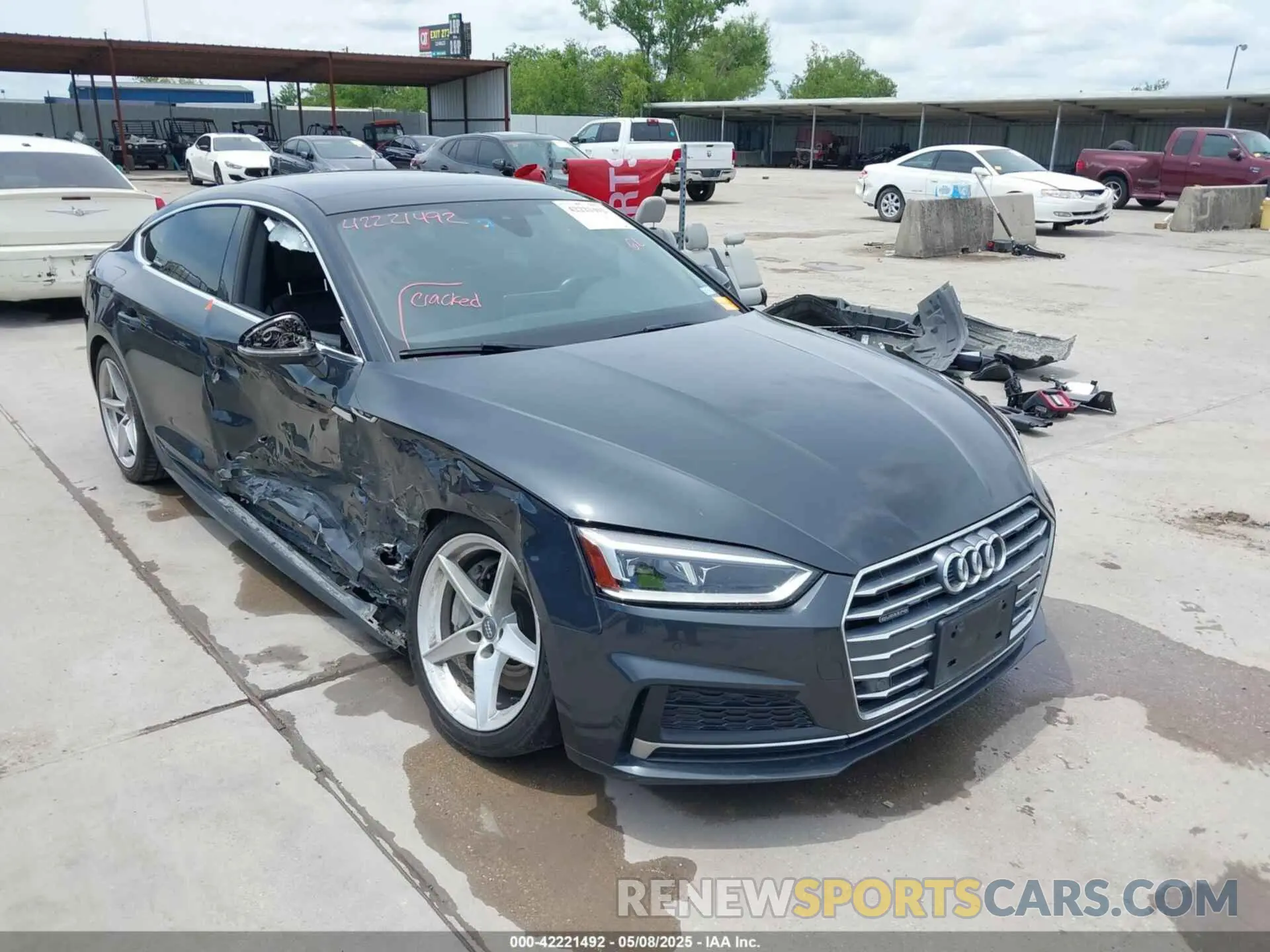 1 Photograph of a damaged car WAUENCF51KA008467 AUDI A5 2019