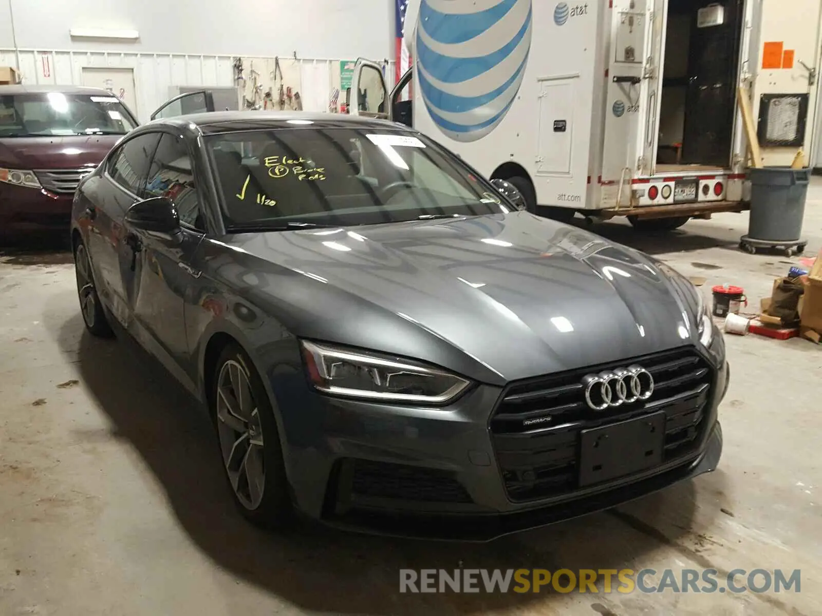 1 Photograph of a damaged car WAUENCF51KA040061 AUDI A5 2019