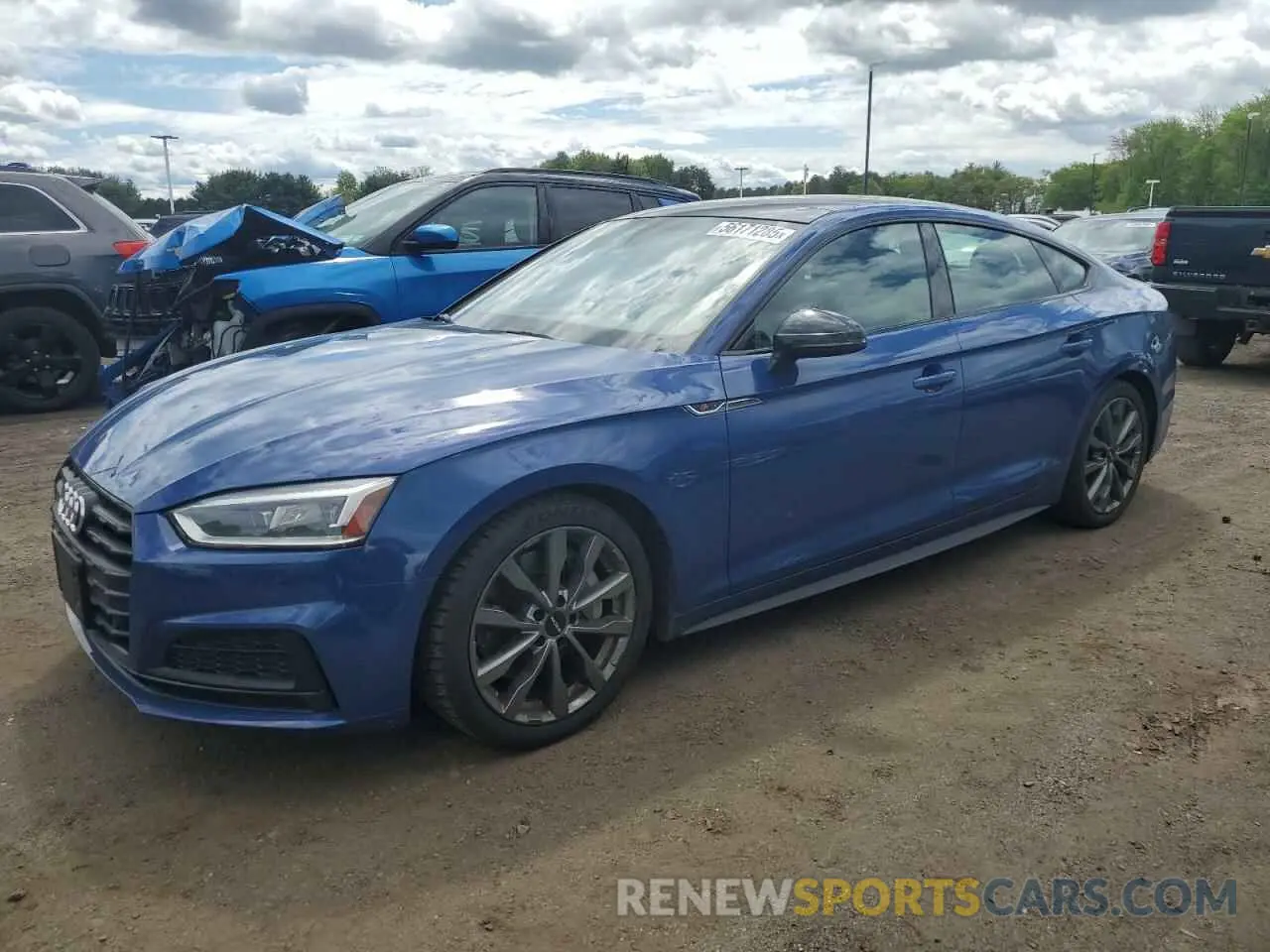 1 Photograph of a damaged car WAUENCF52KA018764 AUDI A5 2019