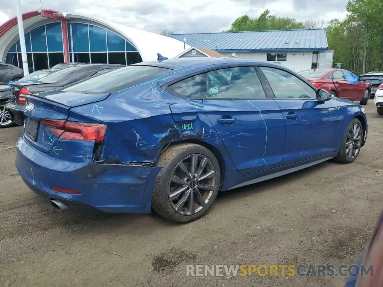 3 Photograph of a damaged car WAUENCF52KA018764 AUDI A5 2019