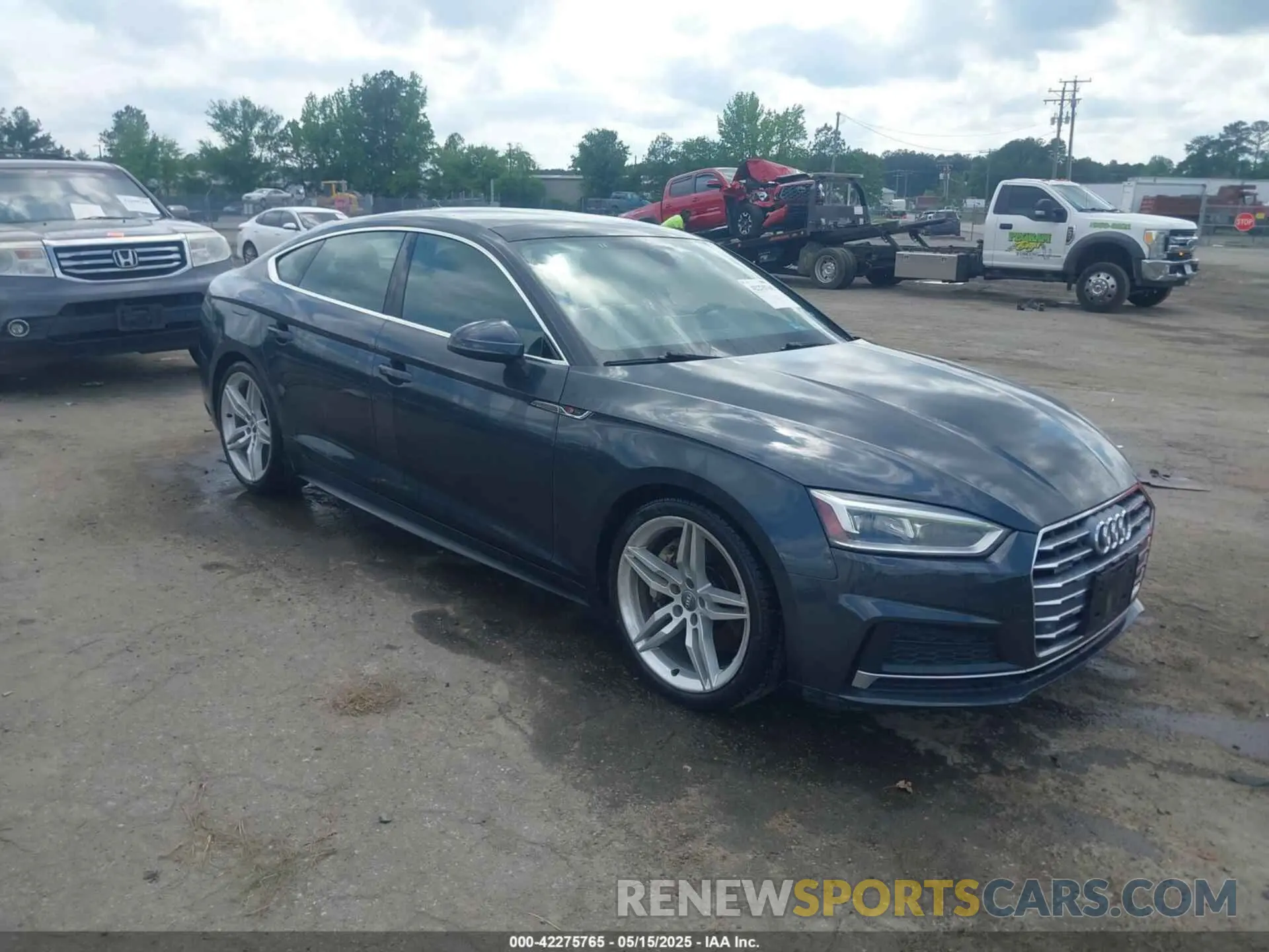 1 Photograph of a damaged car WAUENCF54KA019060 AUDI A5 2019
