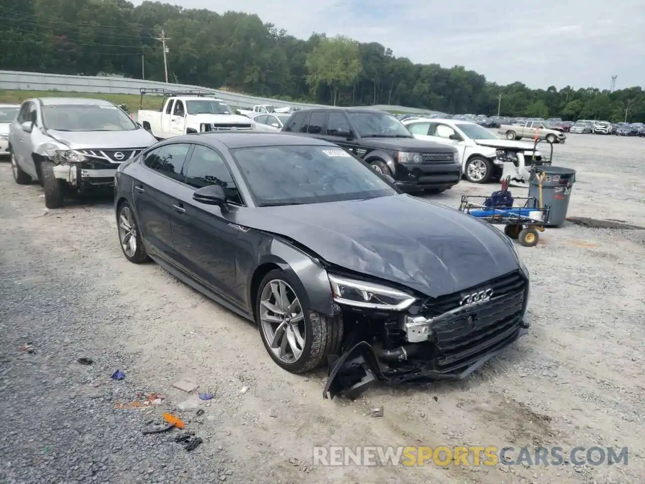 1 Photograph of a damaged car WAUENCF55KA015051 AUDI A5 2019