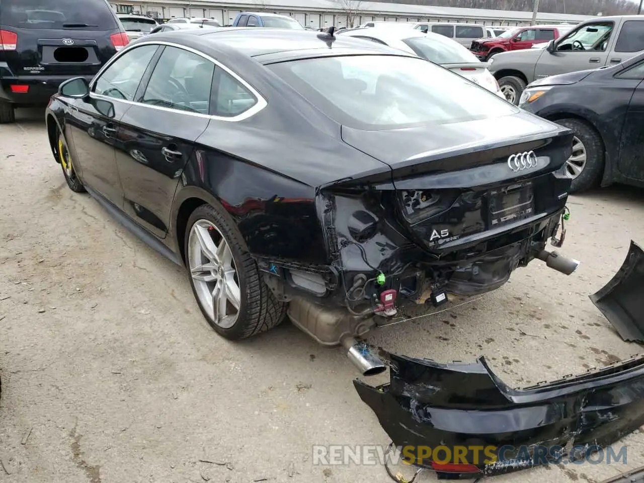 3 Photograph of a damaged car WAUENCF55KA038233 AUDI A5 2019