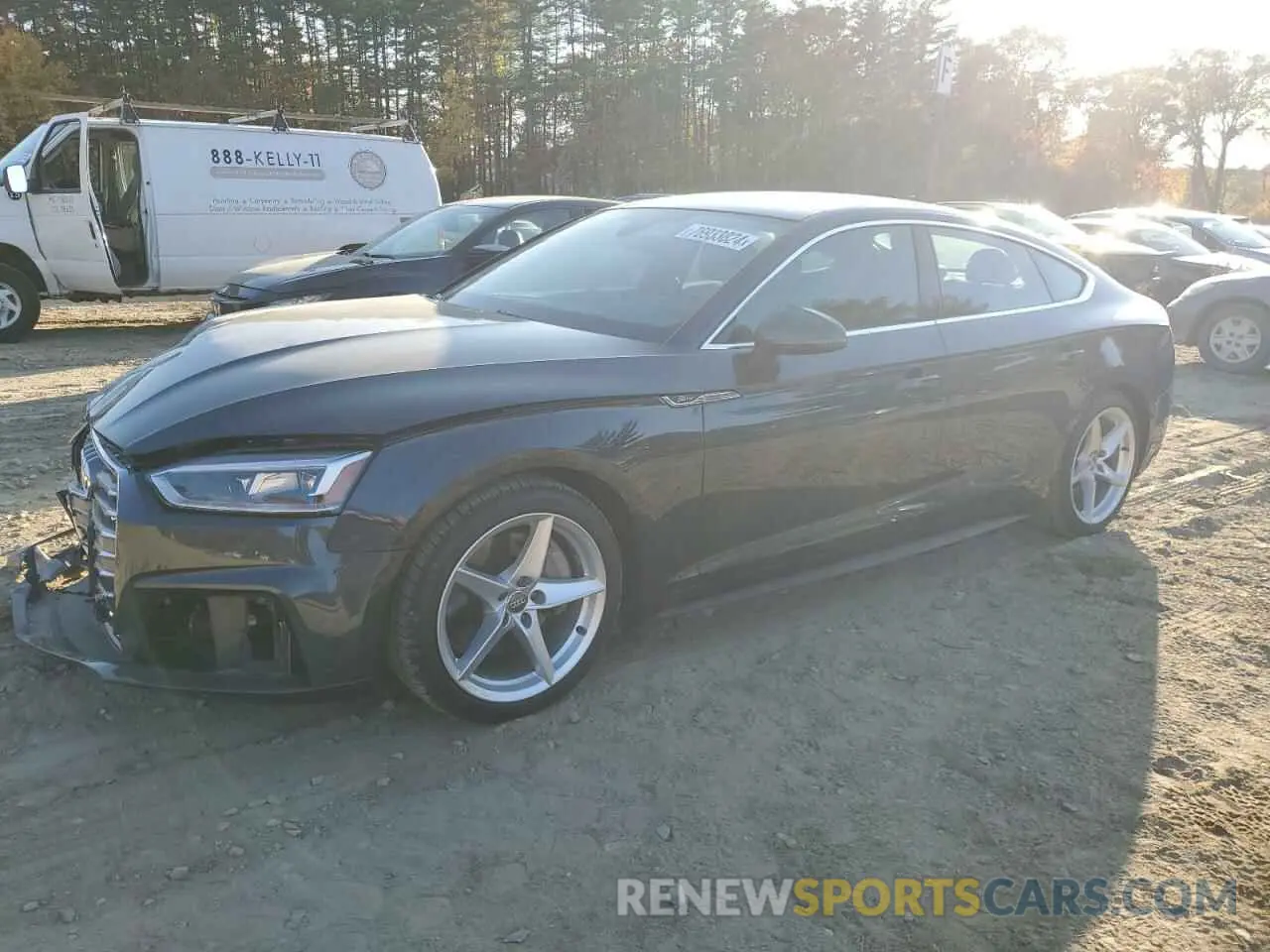 1 Photograph of a damaged car WAUENCF55KA093779 AUDI A5 2019
