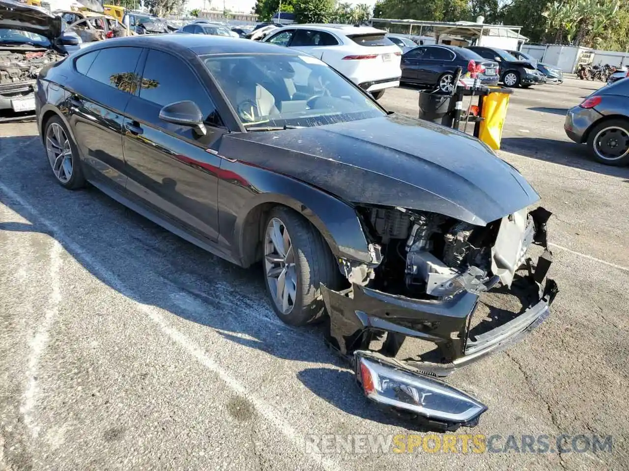 1 Photograph of a damaged car WAUENCF56KA075064 AUDI A5 2019