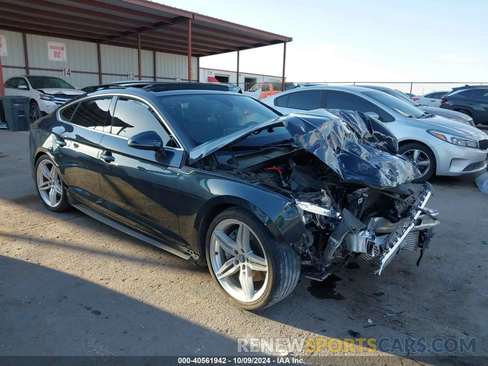 1 Photograph of a damaged car WAUENCF57KA046317 AUDI A5 2019
