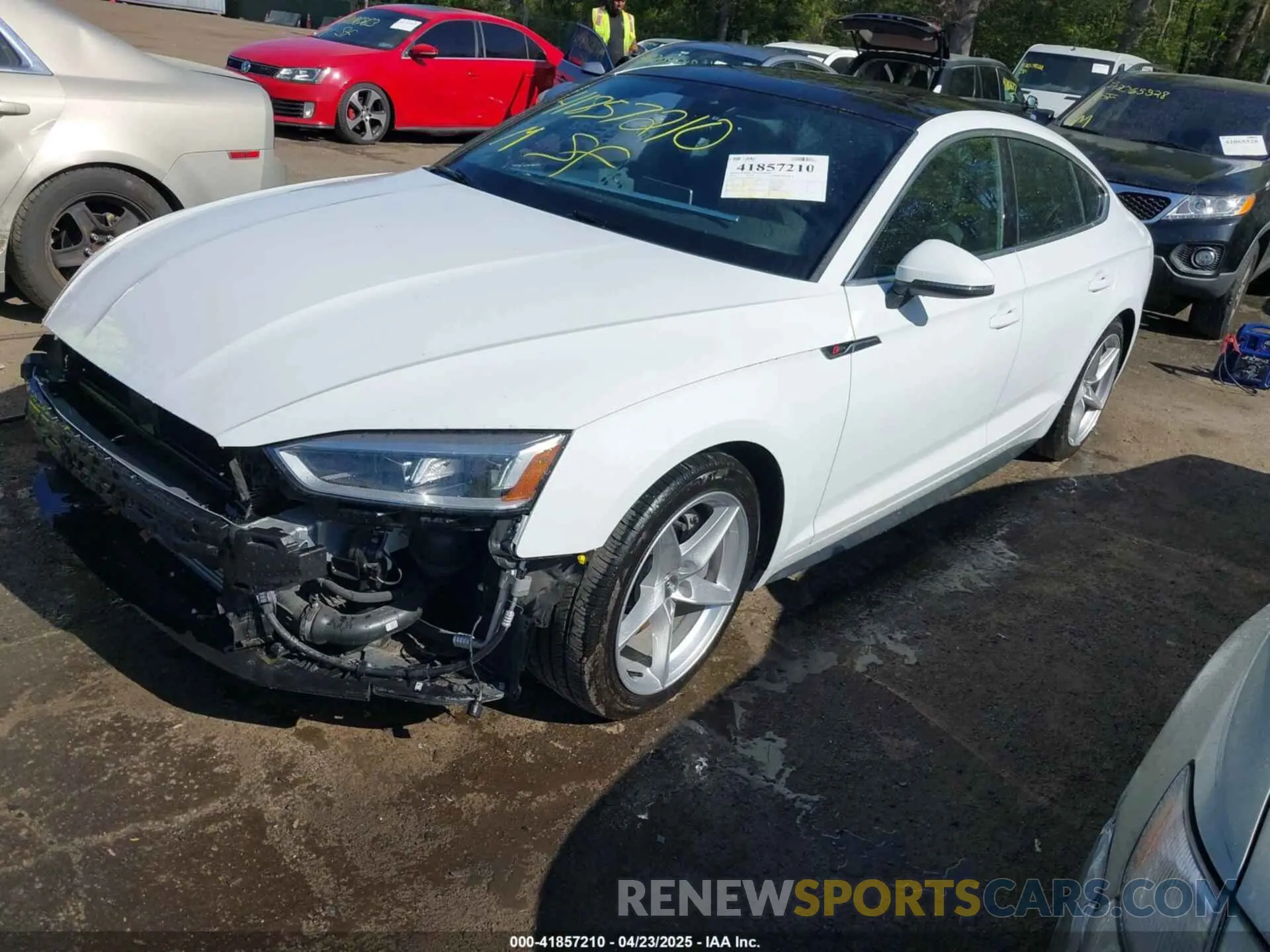 2 Photograph of a damaged car WAUENCF59KA097799 AUDI A5 2019