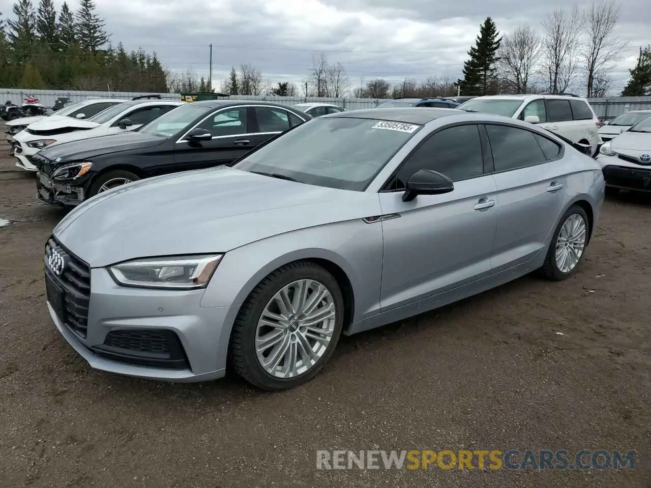 1 Photograph of a damaged car WAUFNCF5XKA008567 AUDI A5 2019