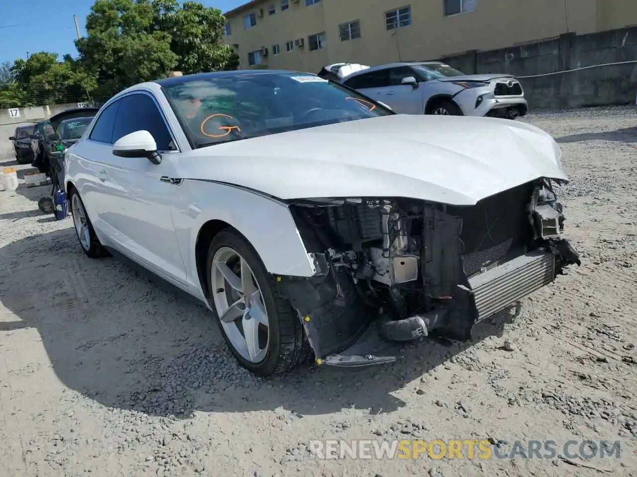 1 Photograph of a damaged car WAUSNAF58KA038170 AUDI A5 2019