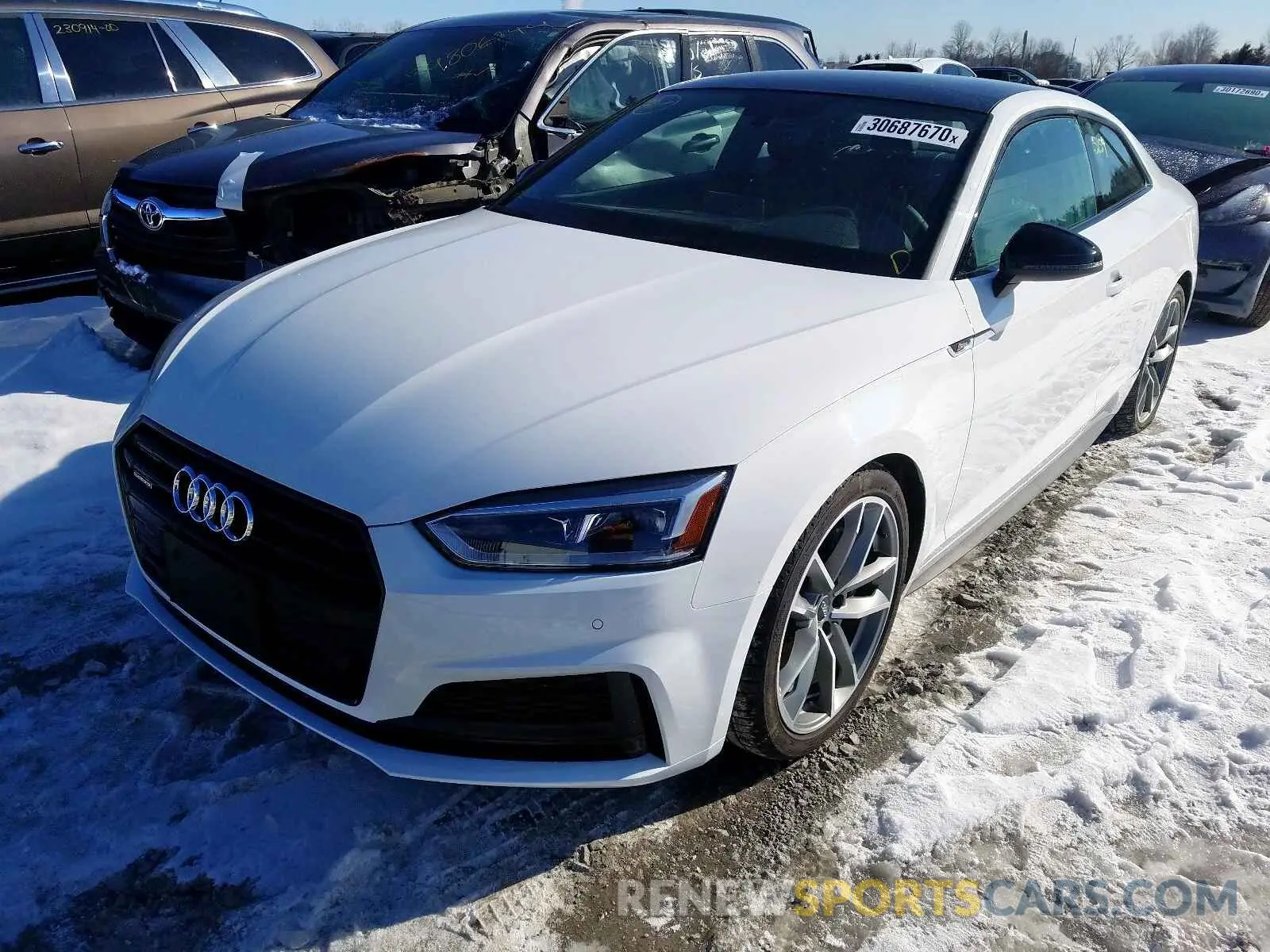 2 Photograph of a damaged car WAUTNAF51KA036927 AUDI A5 2019