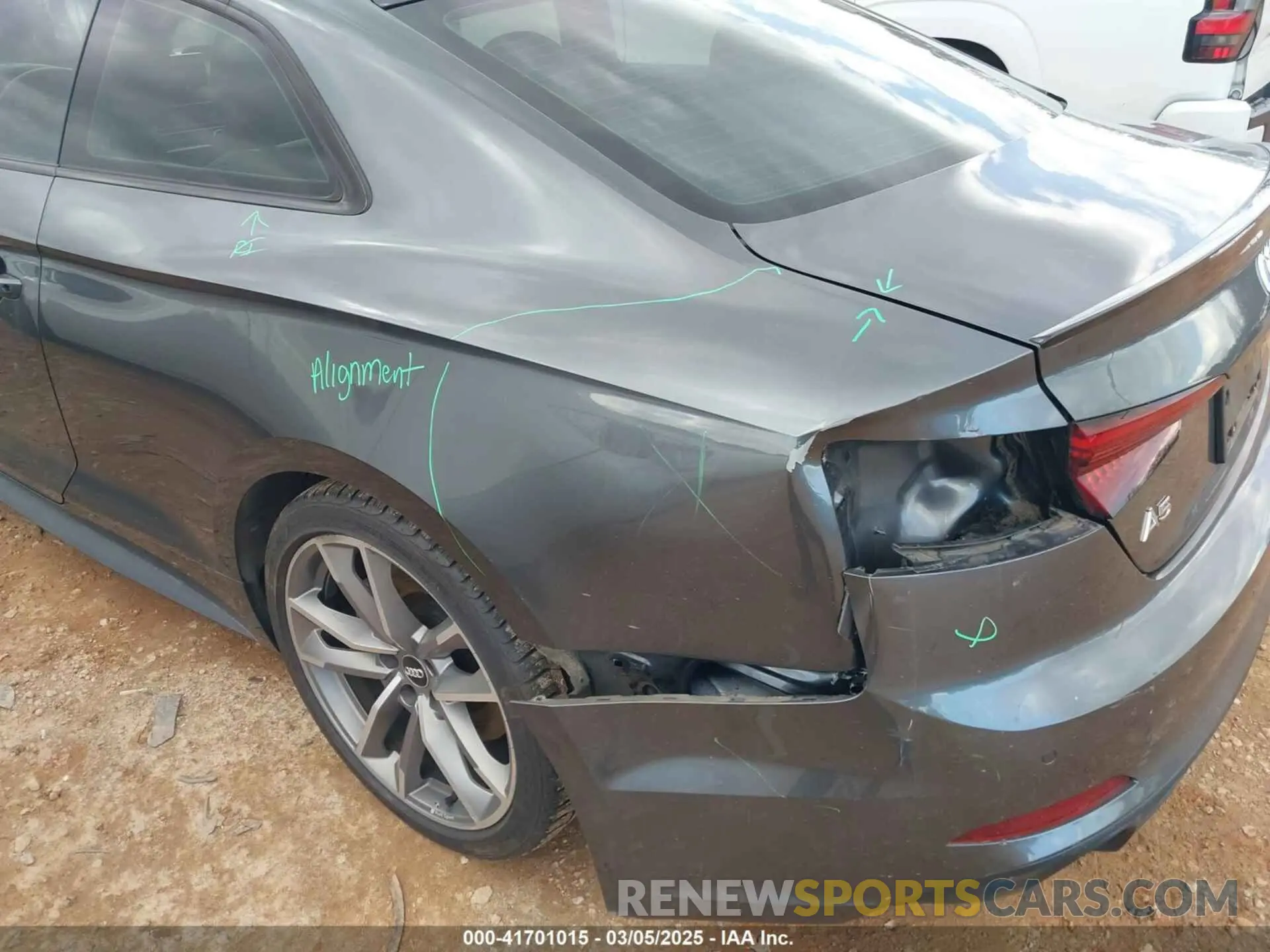 17 Photograph of a damaged car WAUTNAF56KA061936 AUDI A5 2019