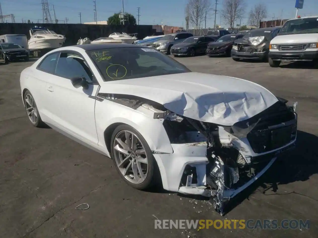 1 Photograph of a damaged car WAUTNAF59KA007028 AUDI A5 2019