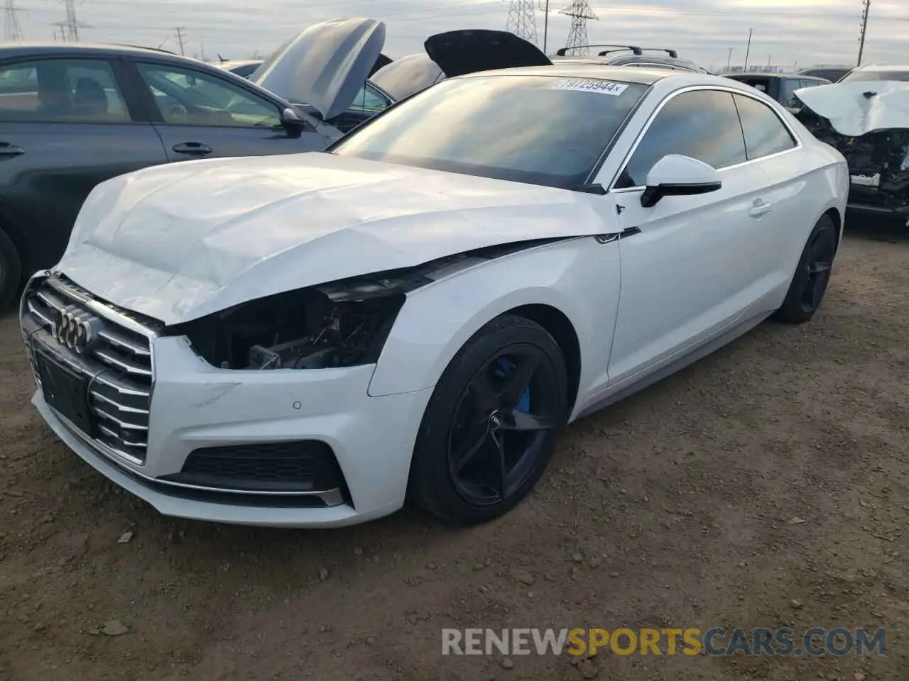 1 Photograph of a damaged car WAUTNAF5XKA038370 AUDI A5 2019