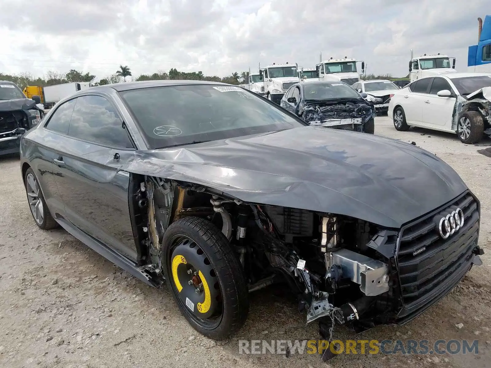 1 Photograph of a damaged car WAUTNAF5XKA039597 AUDI A5 2019