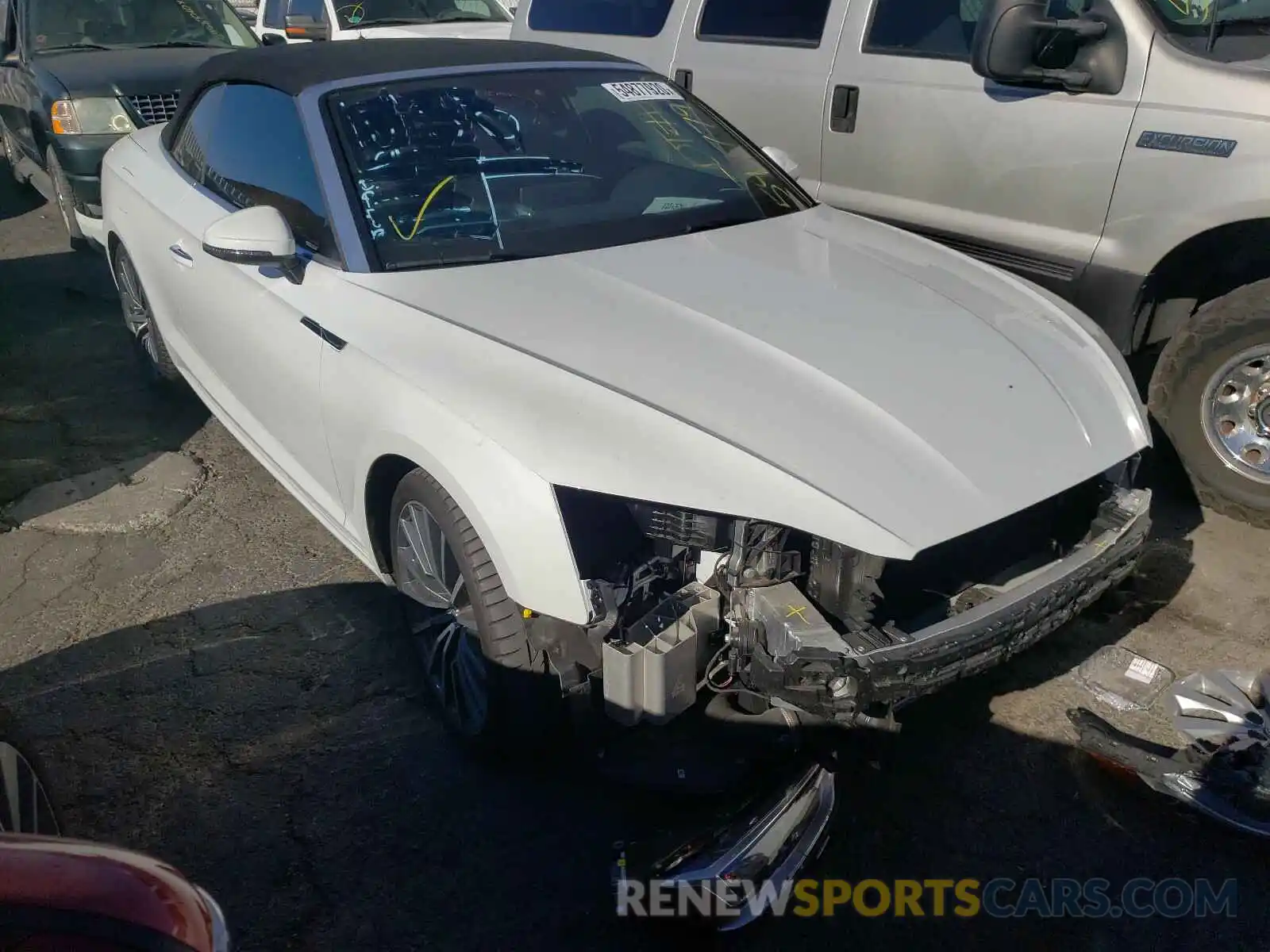 1 Photograph of a damaged car WAUYNGF59KN008763 AUDI A5 2019