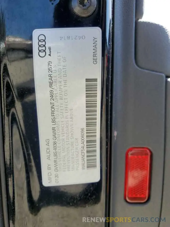12 Photograph of a damaged car WAUANCF54LA006096 AUDI A5 2020