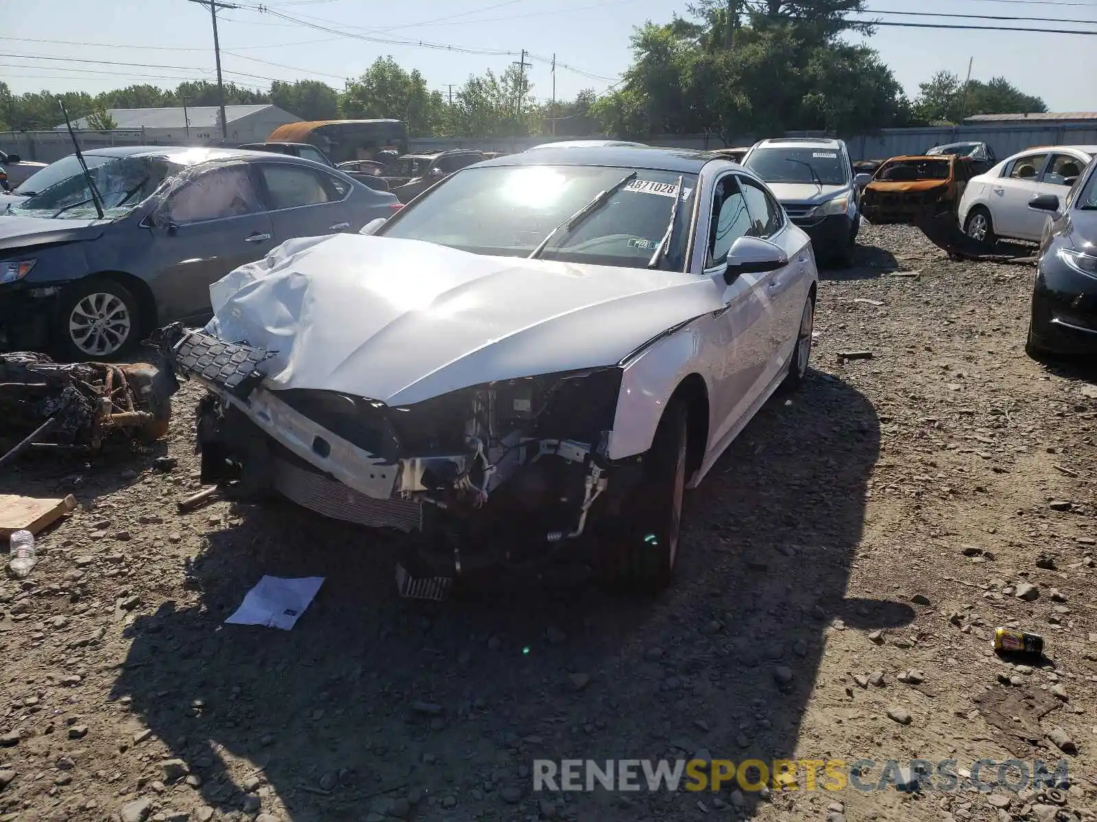 2 Photograph of a damaged car WAUDACF55MA018834 AUDI A5 2021