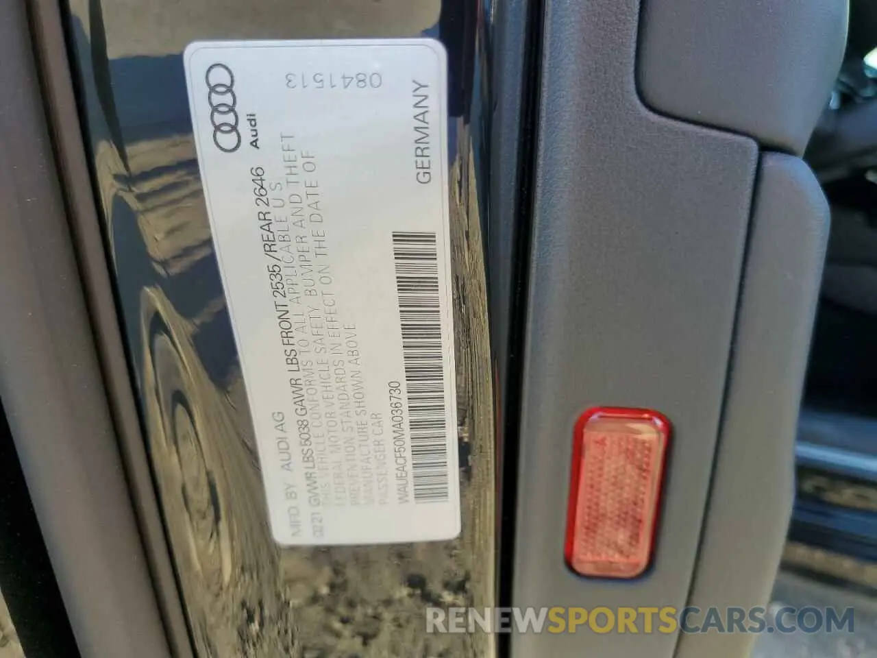 13 Photograph of a damaged car WAUEACF50MA036730 AUDI A5 2021