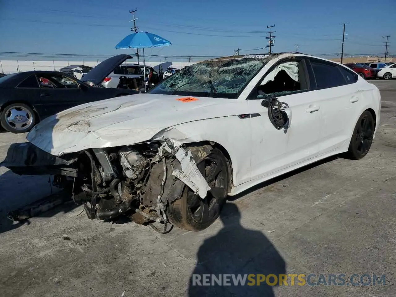 1 Photograph of a damaged car WAUFACF51MA040953 AUDI A5 2021