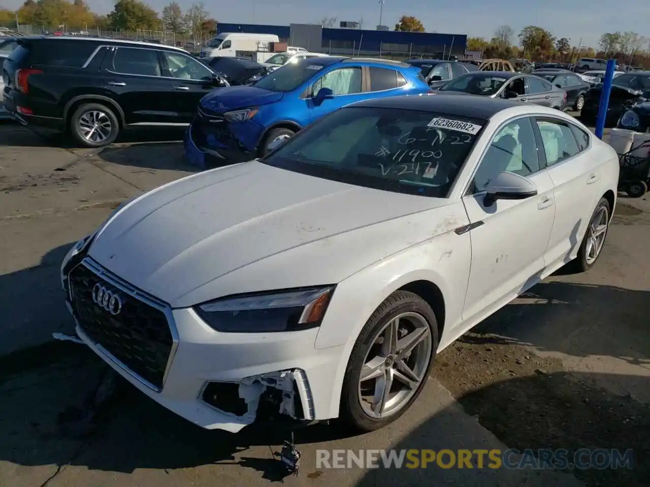 2 Photograph of a damaged car WAUFACF55MA062471 AUDI A5 2021