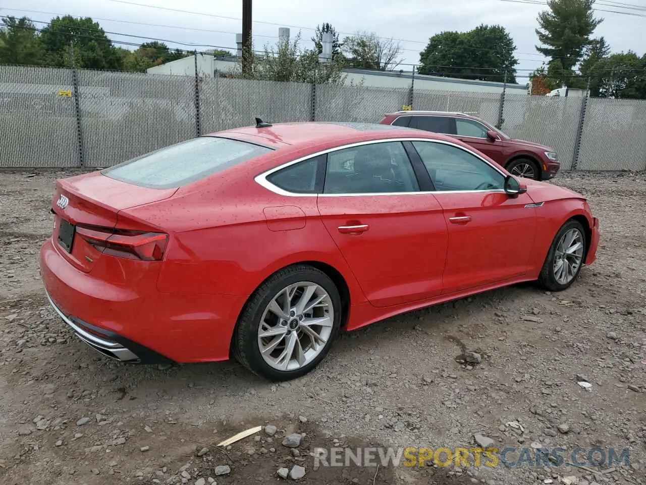 3 Photograph of a damaged car WAUABCF51NA011980 AUDI A5 2022