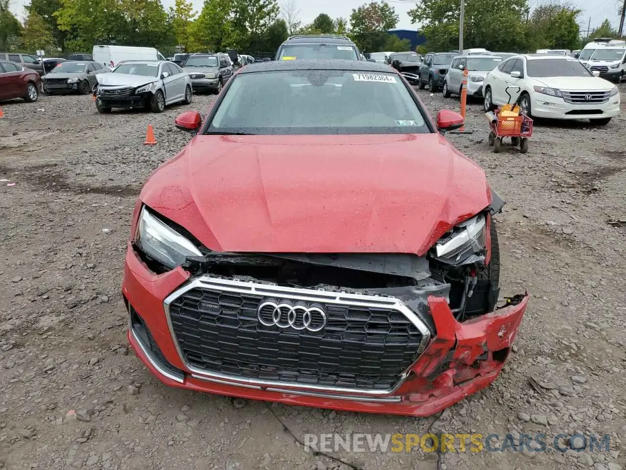 5 Photograph of a damaged car WAUABCF51NA011980 AUDI A5 2022