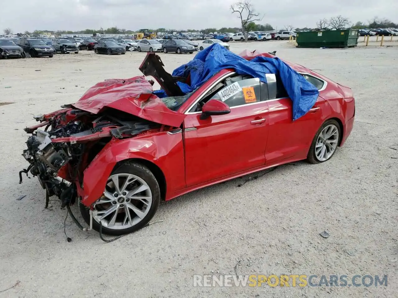 1 Photograph of a damaged car WAUABCF52NA028674 AUDI A5 2022