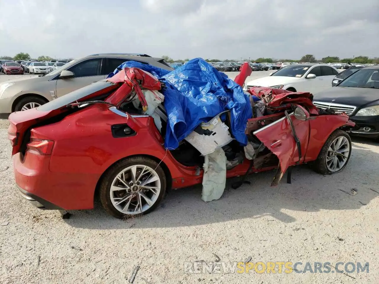 3 Photograph of a damaged car WAUABCF52NA028674 AUDI A5 2022