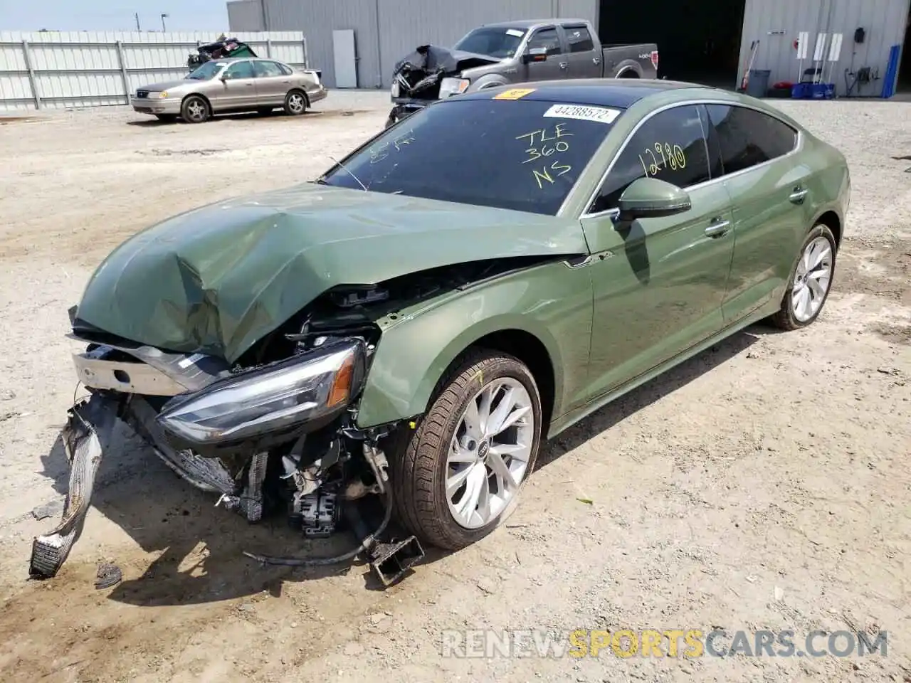 2 Photograph of a damaged car WAUABCF57NA009991 AUDI A5 2022