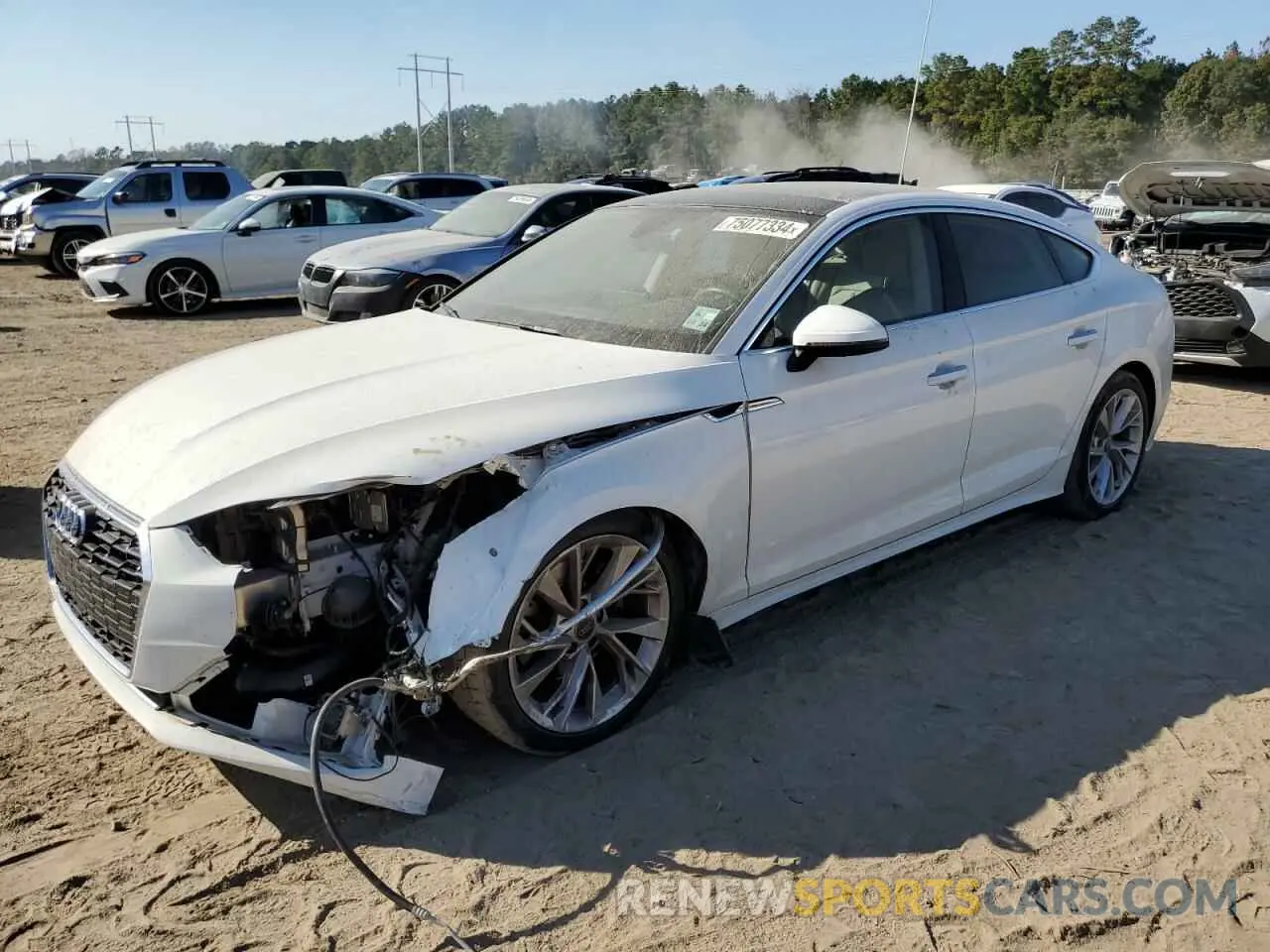 1 Photograph of a damaged car WAUCBCF58NA032821 AUDI A5 2022