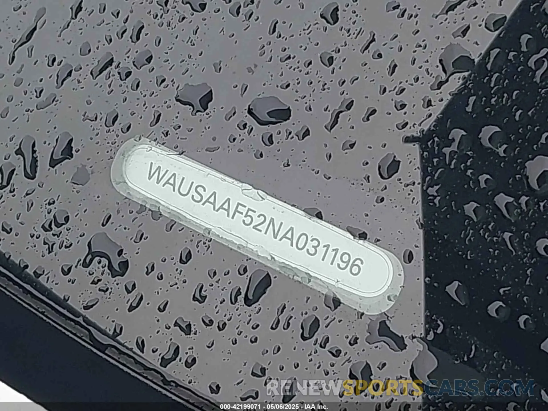 17 Photograph of a damaged car WAUSAAF52NA031196 AUDI A5 2022