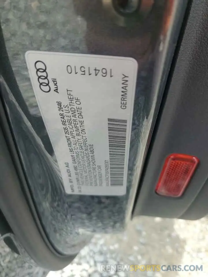 12 Photograph of a damaged car WAUFACF55PA055301 AUDI A5 2023