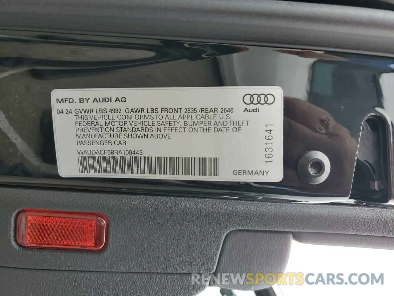13 Photograph of a damaged car WAUDACF58RA109443 AUDI A5 2024