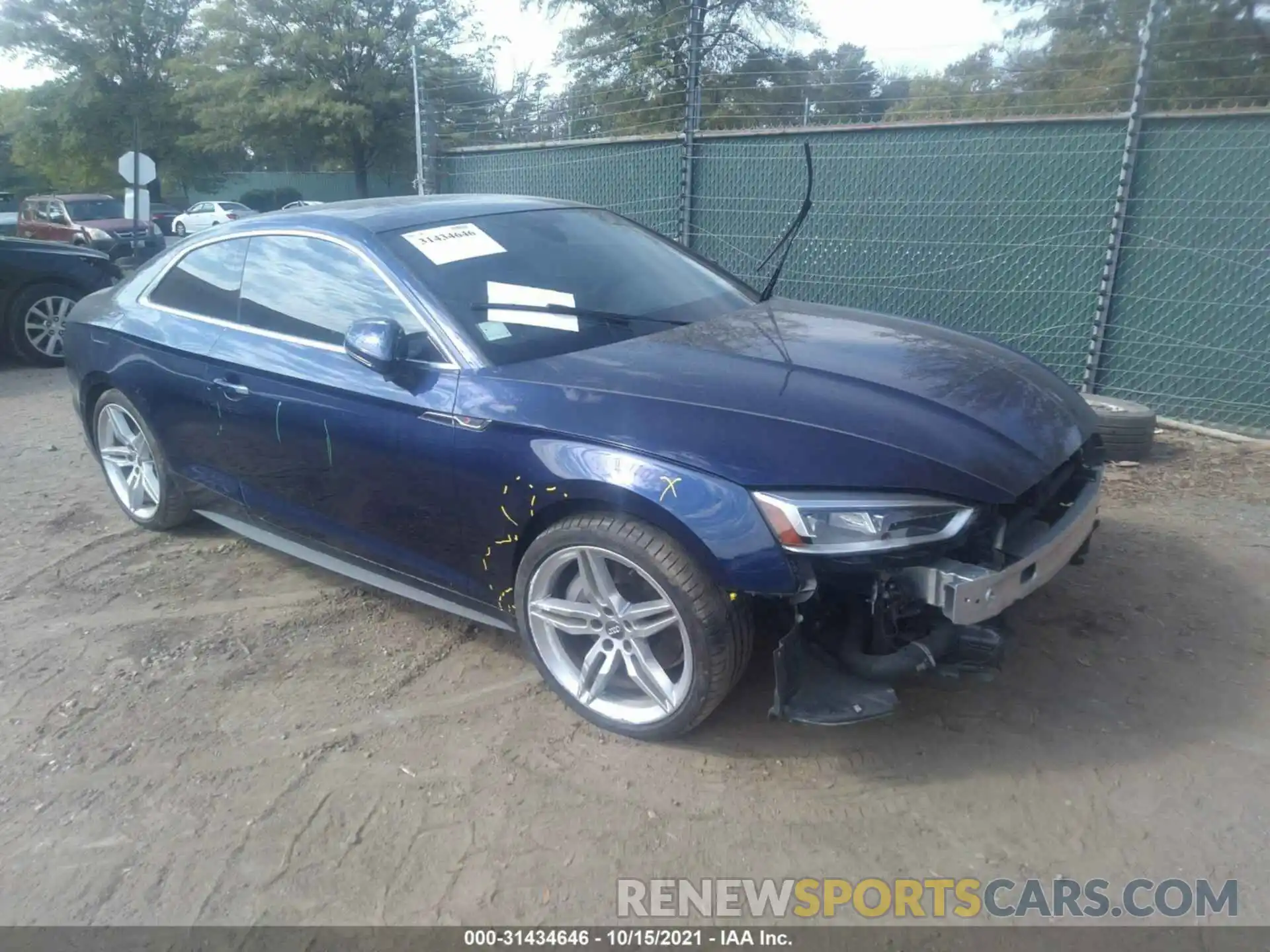 1 Photograph of a damaged car WAUTNAF58KA016903 AUDI A5 COUPE 2019