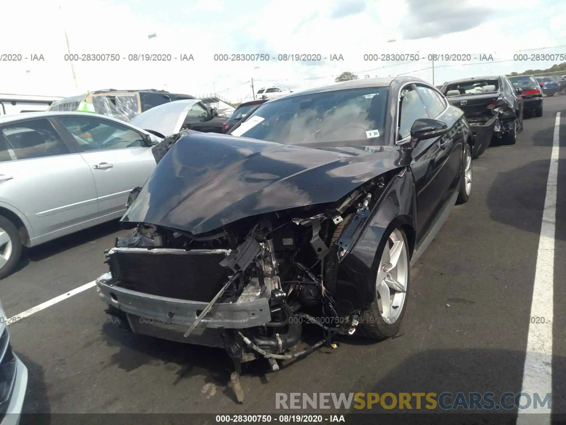 2 Photograph of a damaged car WAUENCF57KA036788 AUDI A5 SPORTBACK 2019