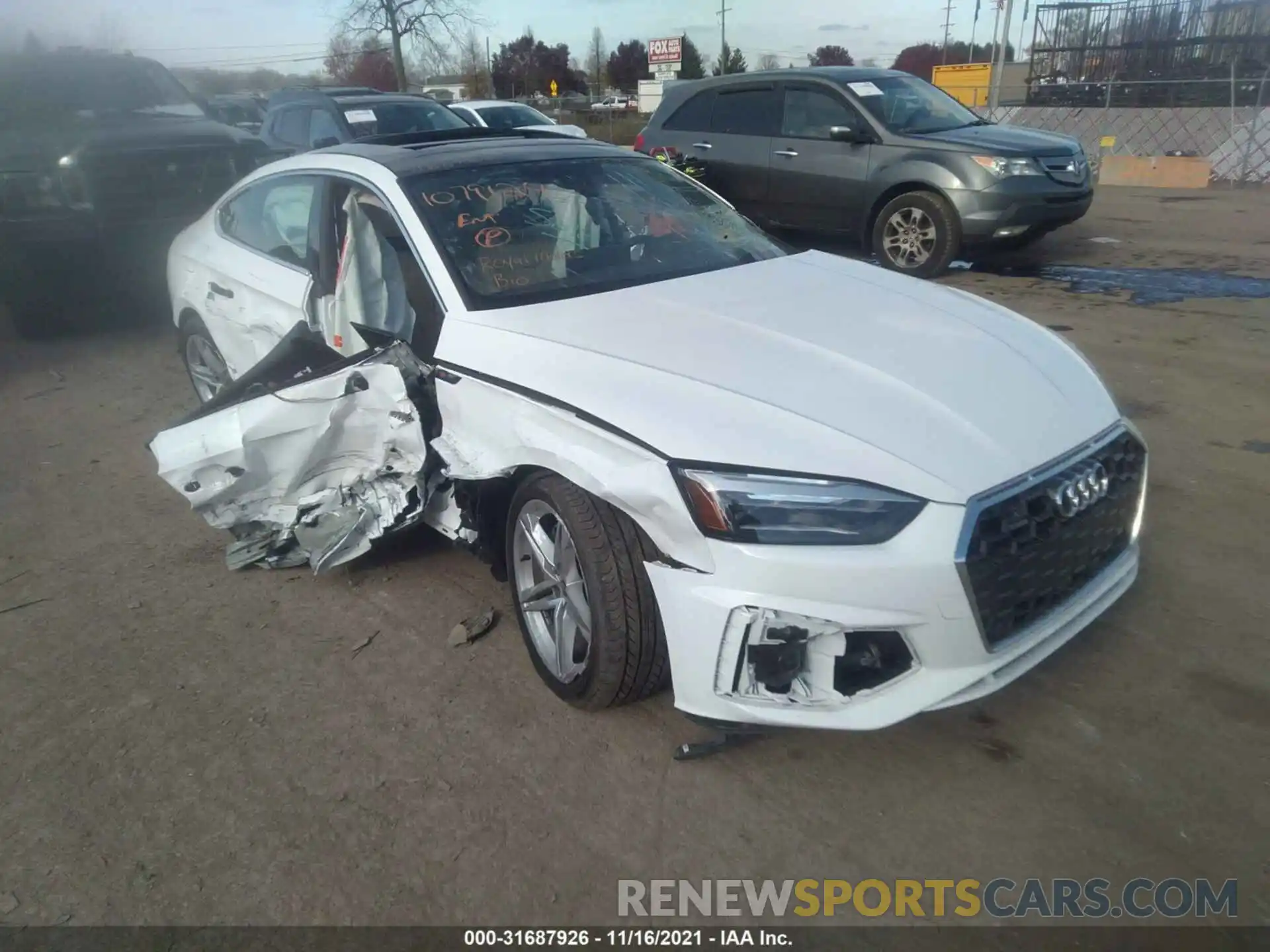 1 Photograph of a damaged car WAUDACF50MA044080 AUDI A5 SPORTBACK 2021