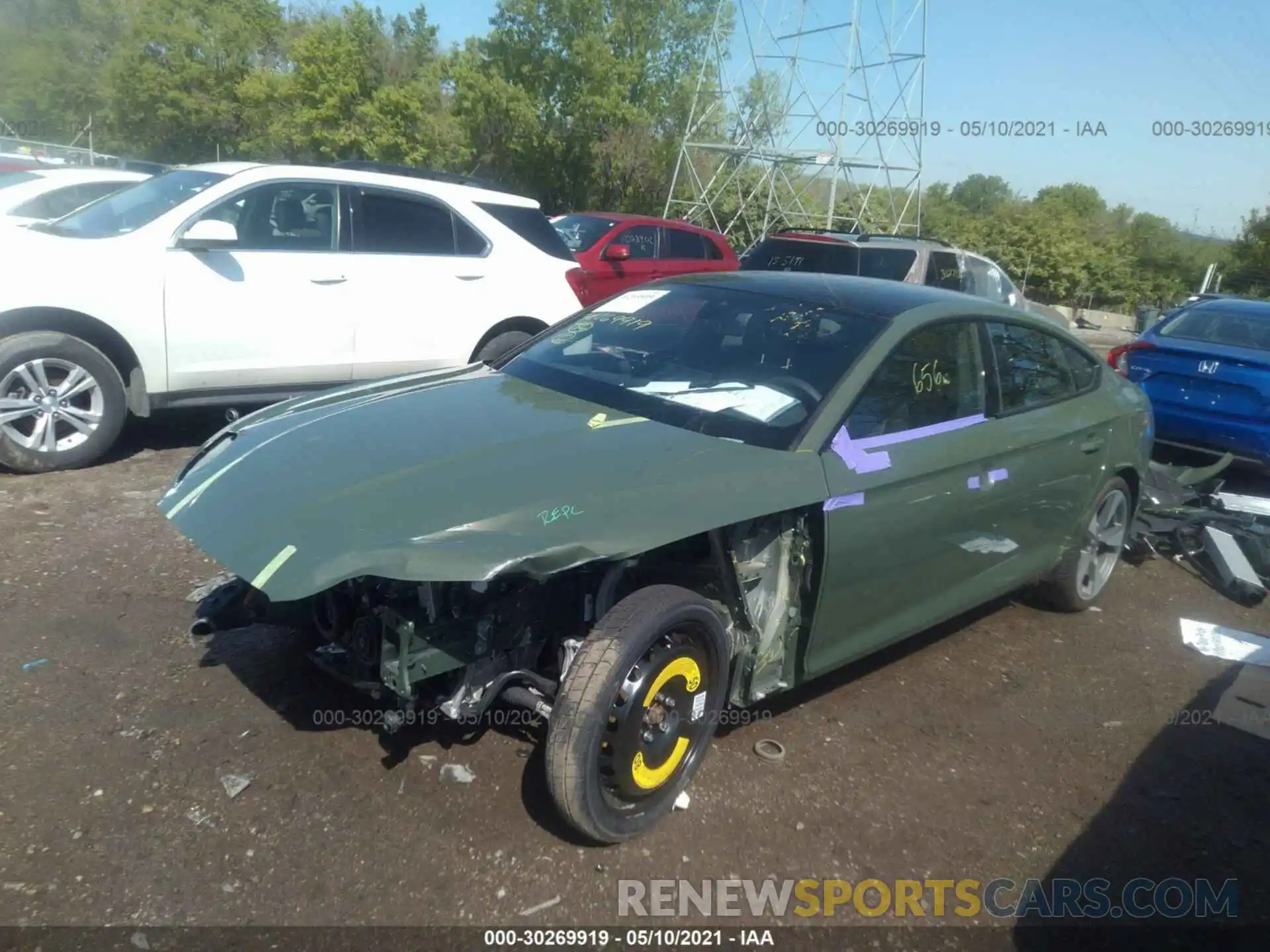 2 Photograph of a damaged car WAUFACF5XMA025464 AUDI A5 SPORTBACK 2021