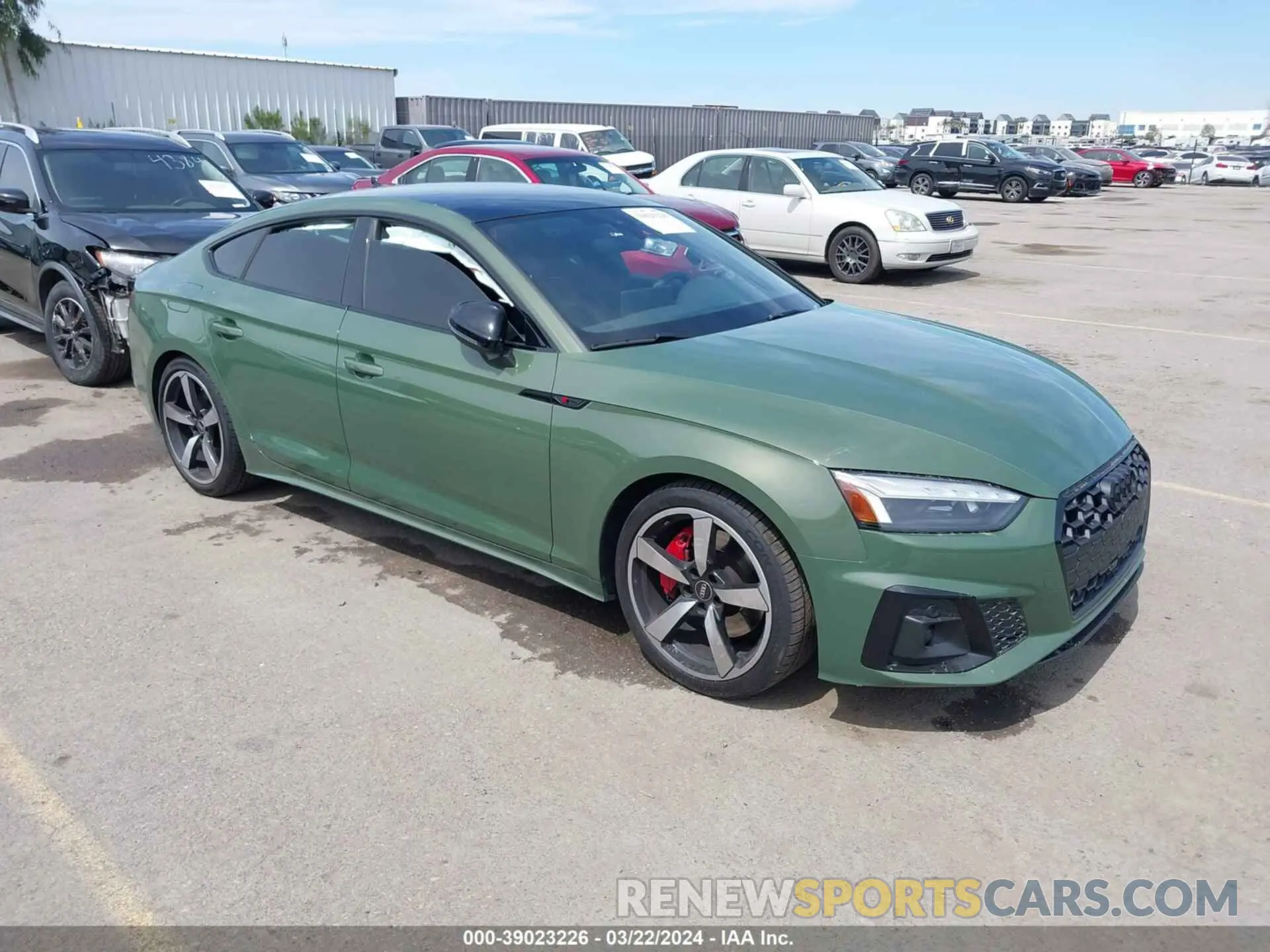 1 Photograph of a damaged car WAUFACF50NA039987 AUDI A5 SPORTBACK 2022