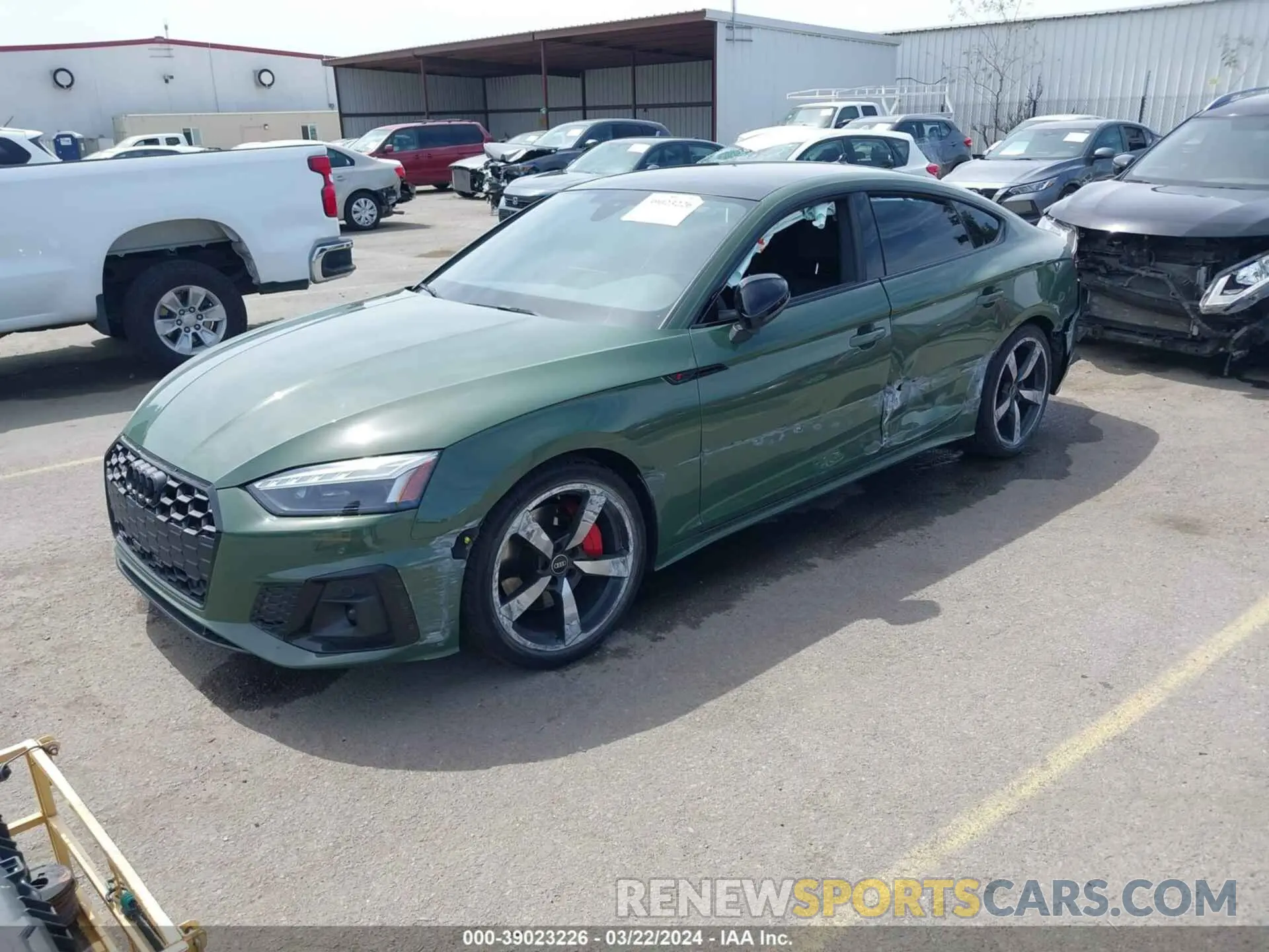 2 Photograph of a damaged car WAUFACF50NA039987 AUDI A5 SPORTBACK 2022