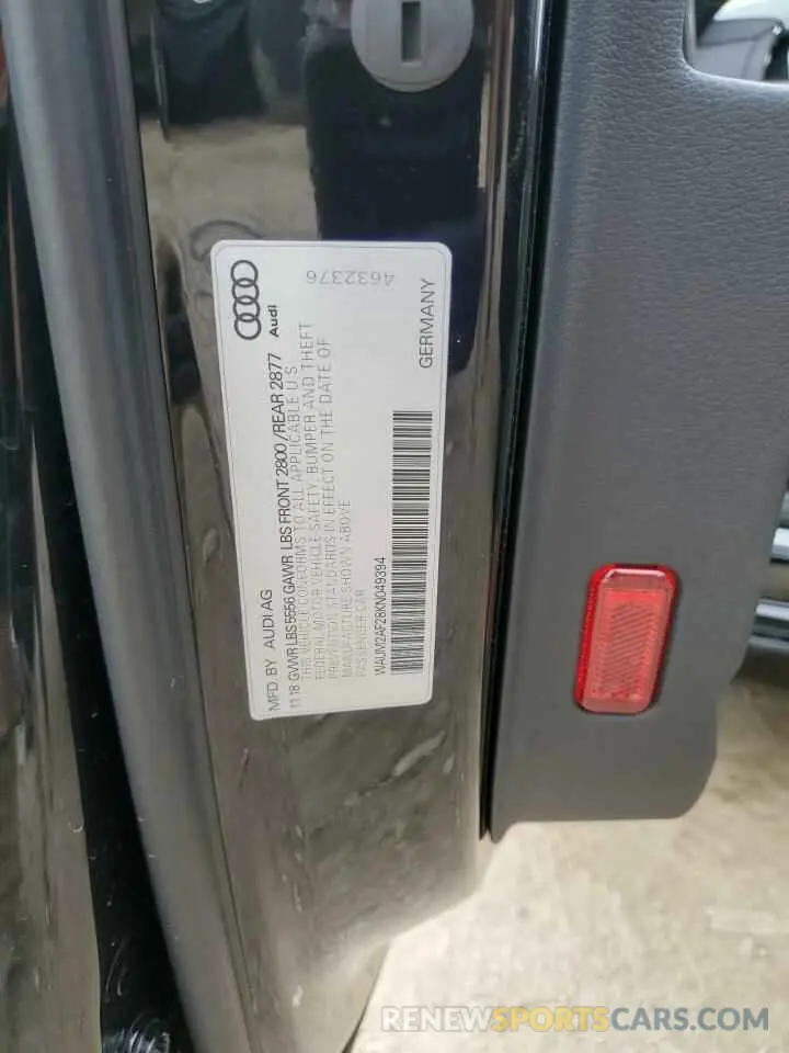 14 Photograph of a damaged car WAUM2AF28KN049394 AUDI A6 2019