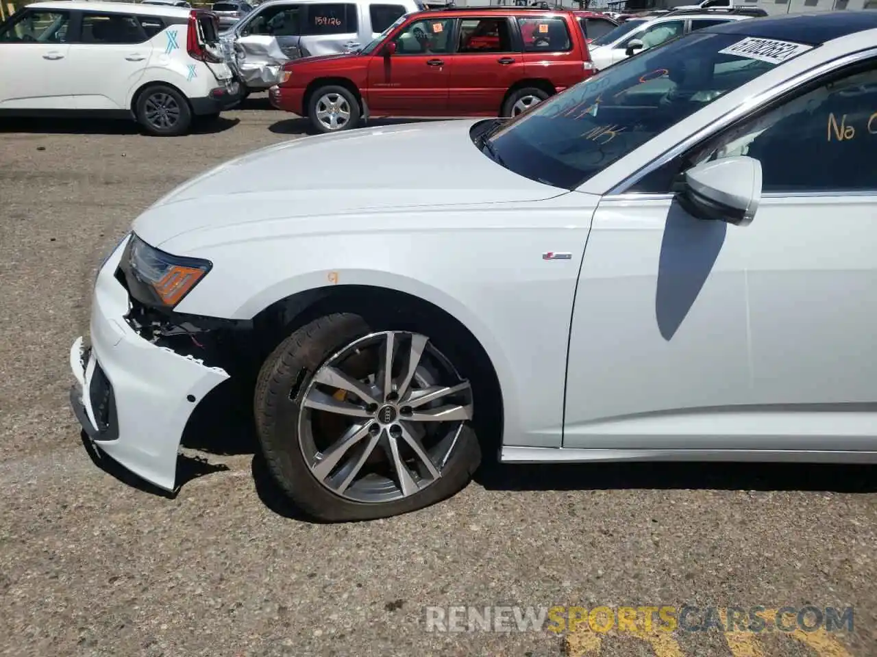 9 Photograph of a damaged car WAUM2BF29NN052539 AUDI A6 2022