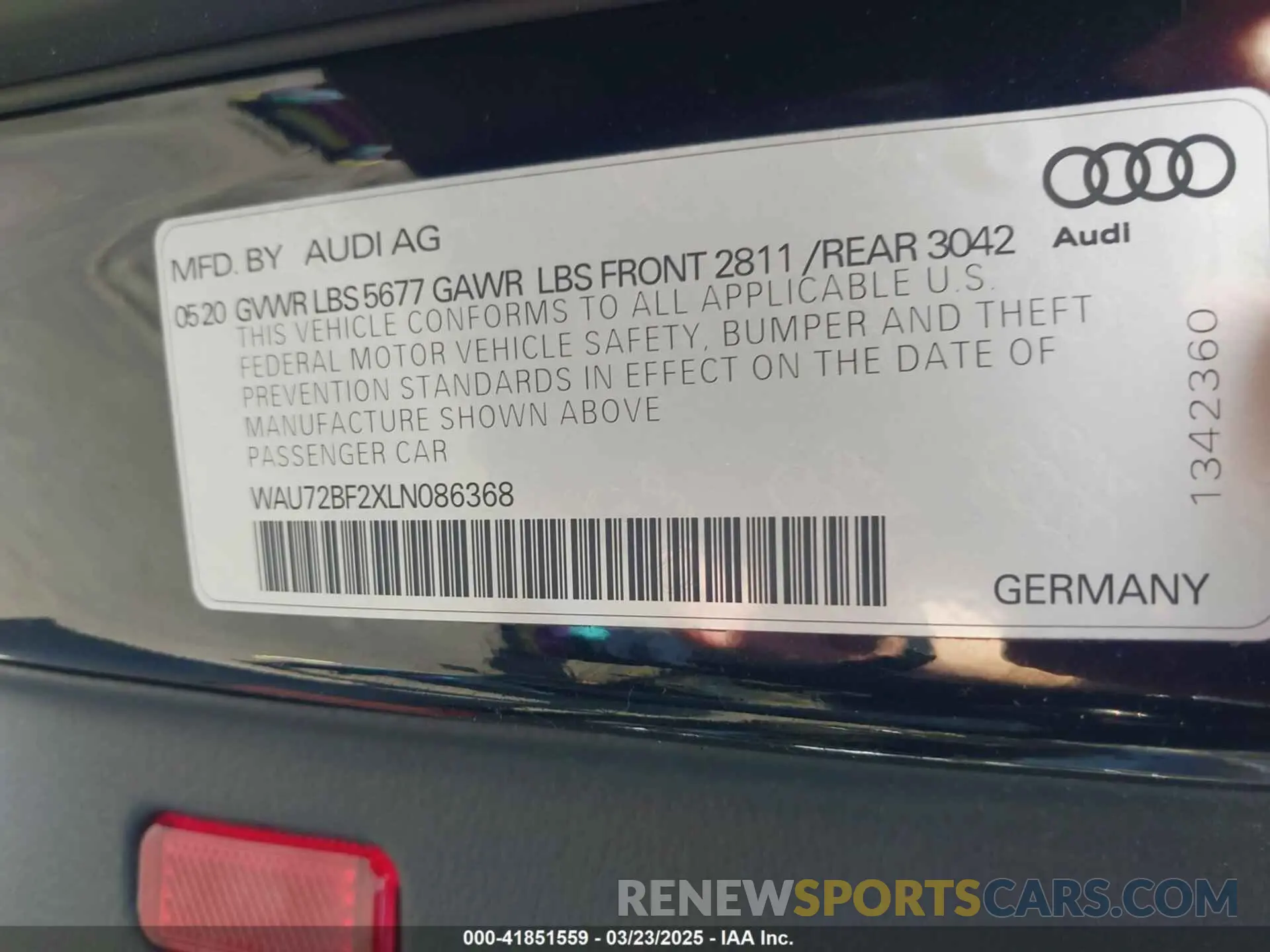 9 Photograph of a damaged car WAU72BF2XLN086368 AUDI A6 ALLROAD 2020